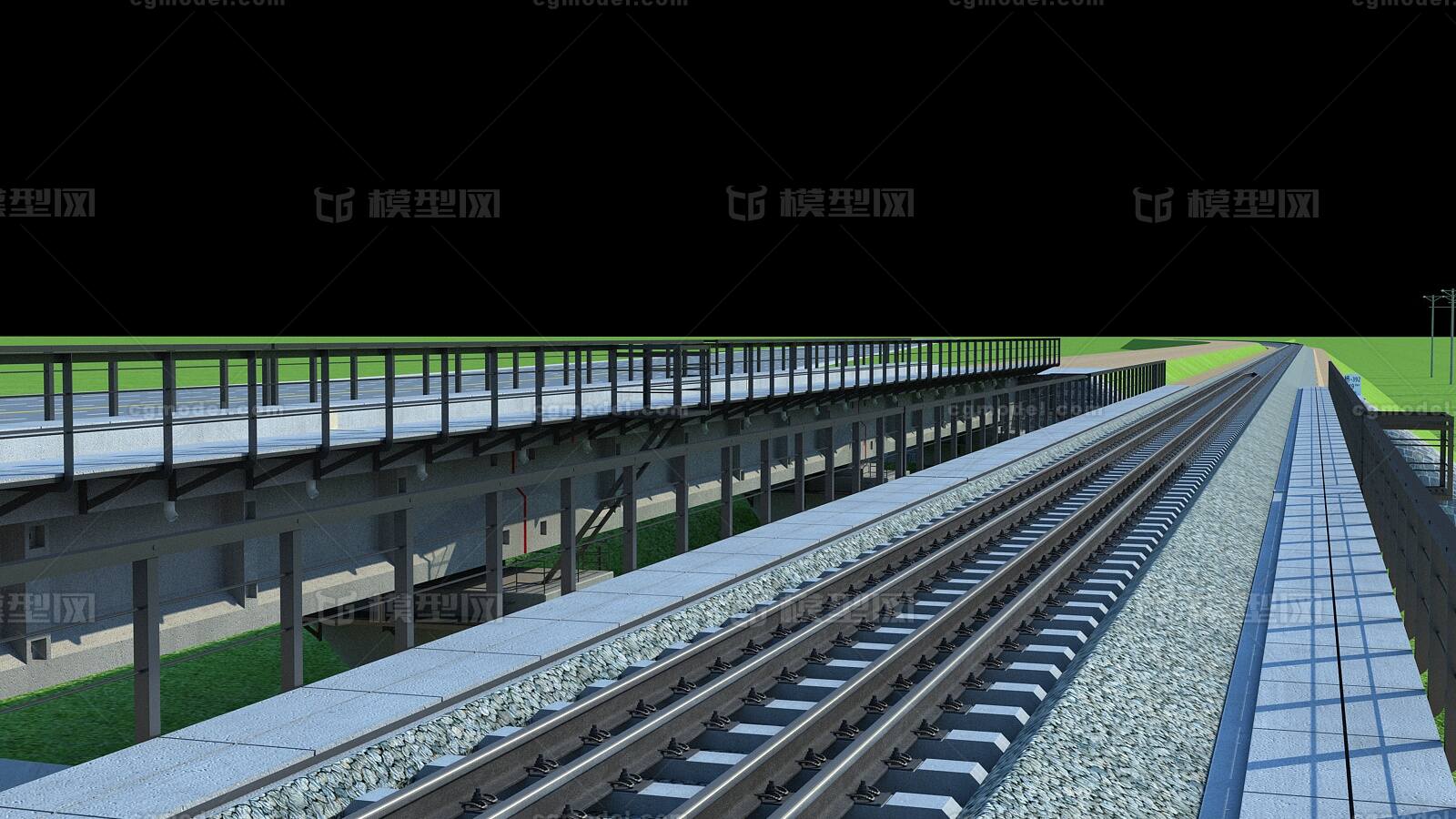 铁路桥的构造分的比较清晰,方便大家理解,当然用作施工动画场景再好