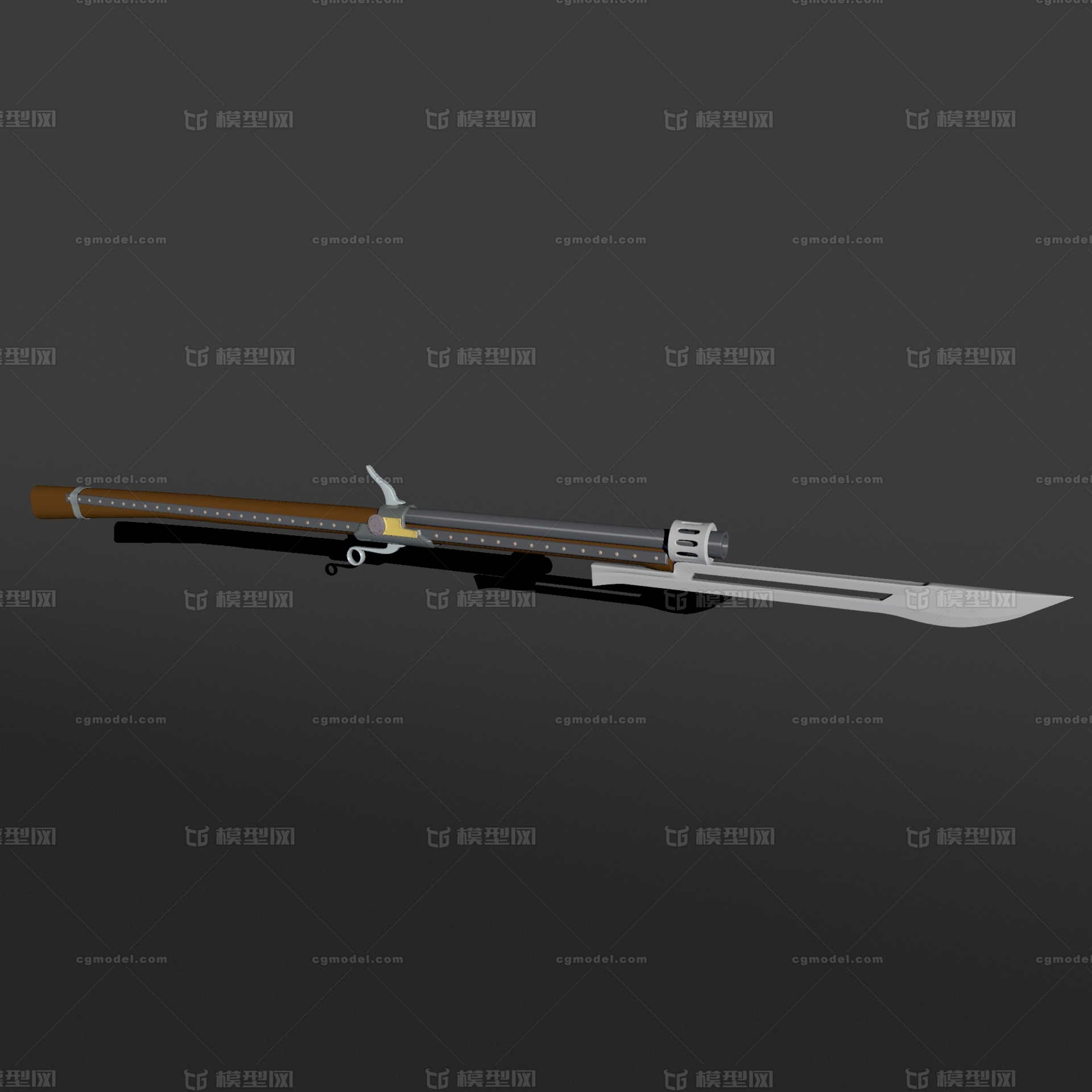 剑刃枪,maya2014格式,obj格式