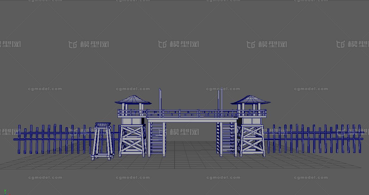 古代军营入口 素模