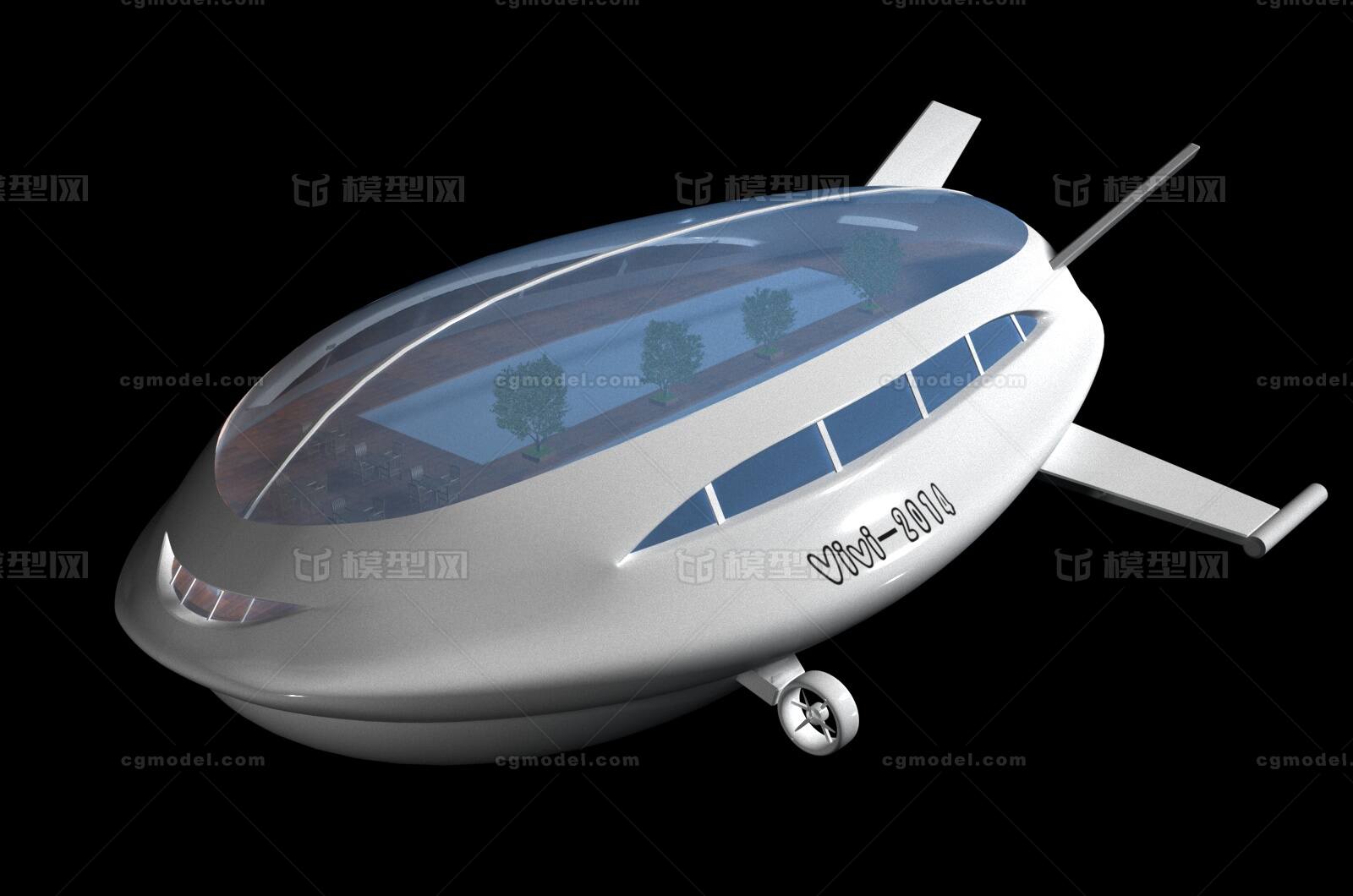飞艇-飞船-未来飞行器_willem_love作品_船艇科幻船_cg模型网