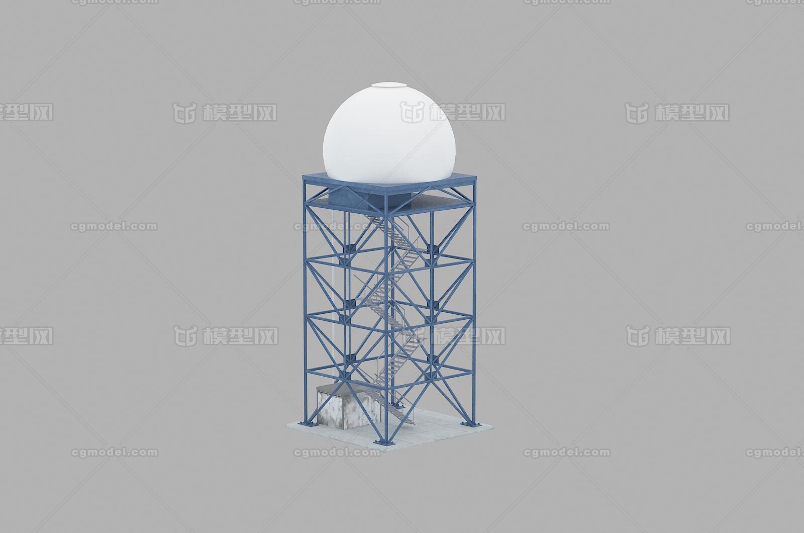 信号塔 控制塔 机场塔台 写实模型