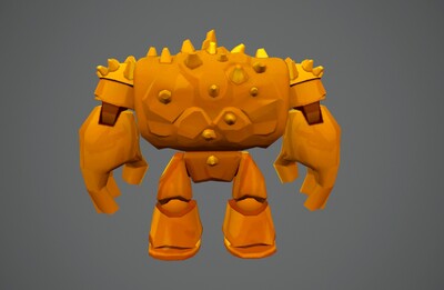 带动画 石头人 卡通 q版 石头战士 stone