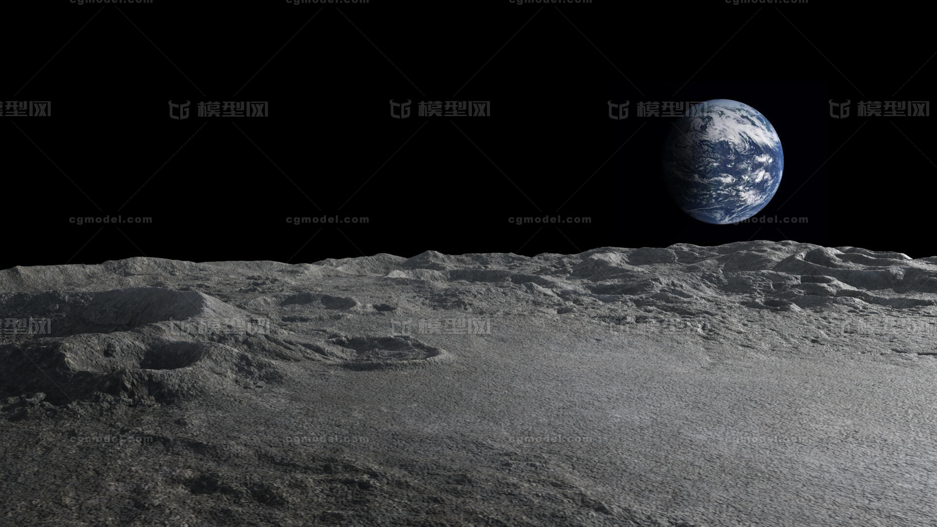 月球表面 月亮 月球 环形山 嫦娥 玉兔 登月 飞行 4k贴图 高精塌陷