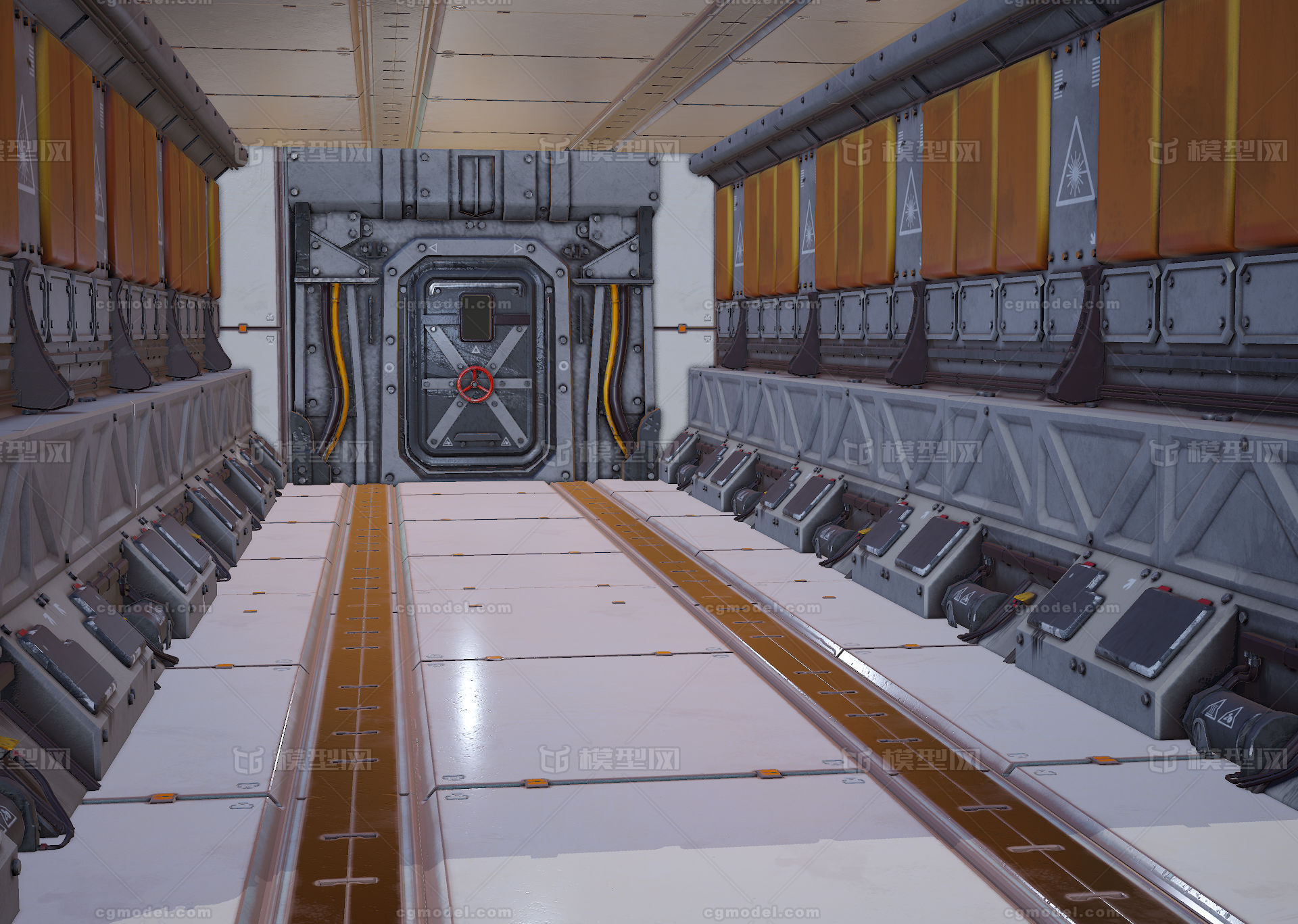 科幻场景 科幻走廊 科幻工厂 科幻室内 科技建筑 太空通道 舱门 飞船