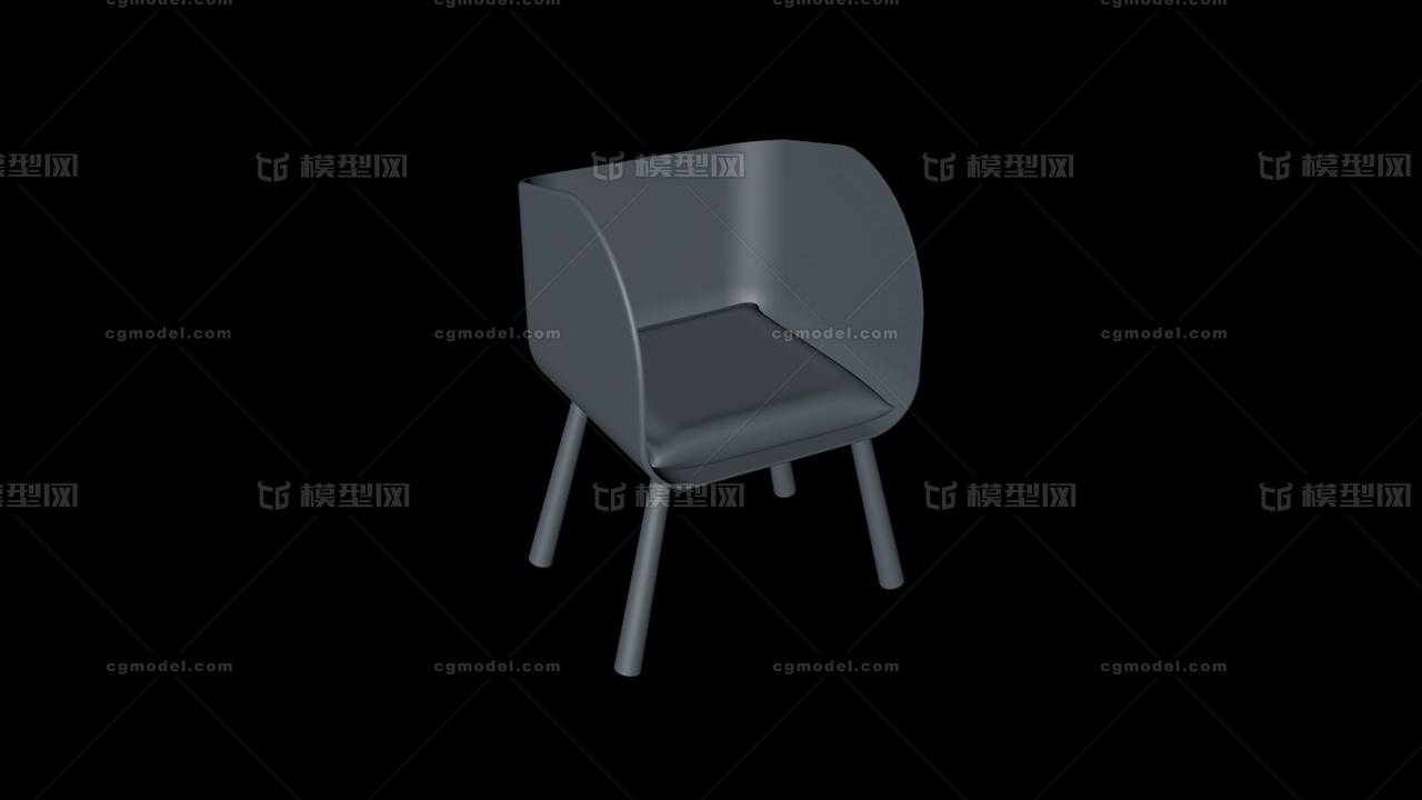 简单的休闲椅子_杨凯炫作品_生活用具家居装饰_cg模型网