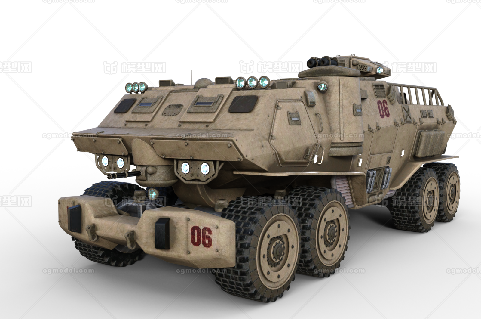 科幻 战车 火炮 改装车 战地 越野 自行火炮 坦克 运输车 保障车 补给