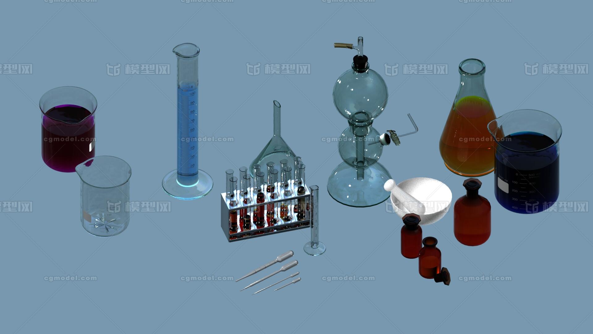 量筒 仪器 化玻试器 烧杯 玻璃器皿 试剂瓶 烧瓶 化学实验 实验室