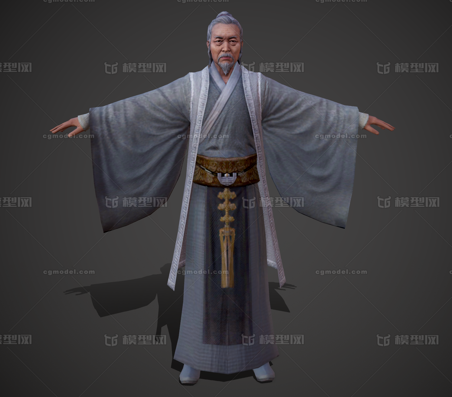 次世代 pbr 古代人物 管家 私塾先生 文士 老者 长老 老头 读书人