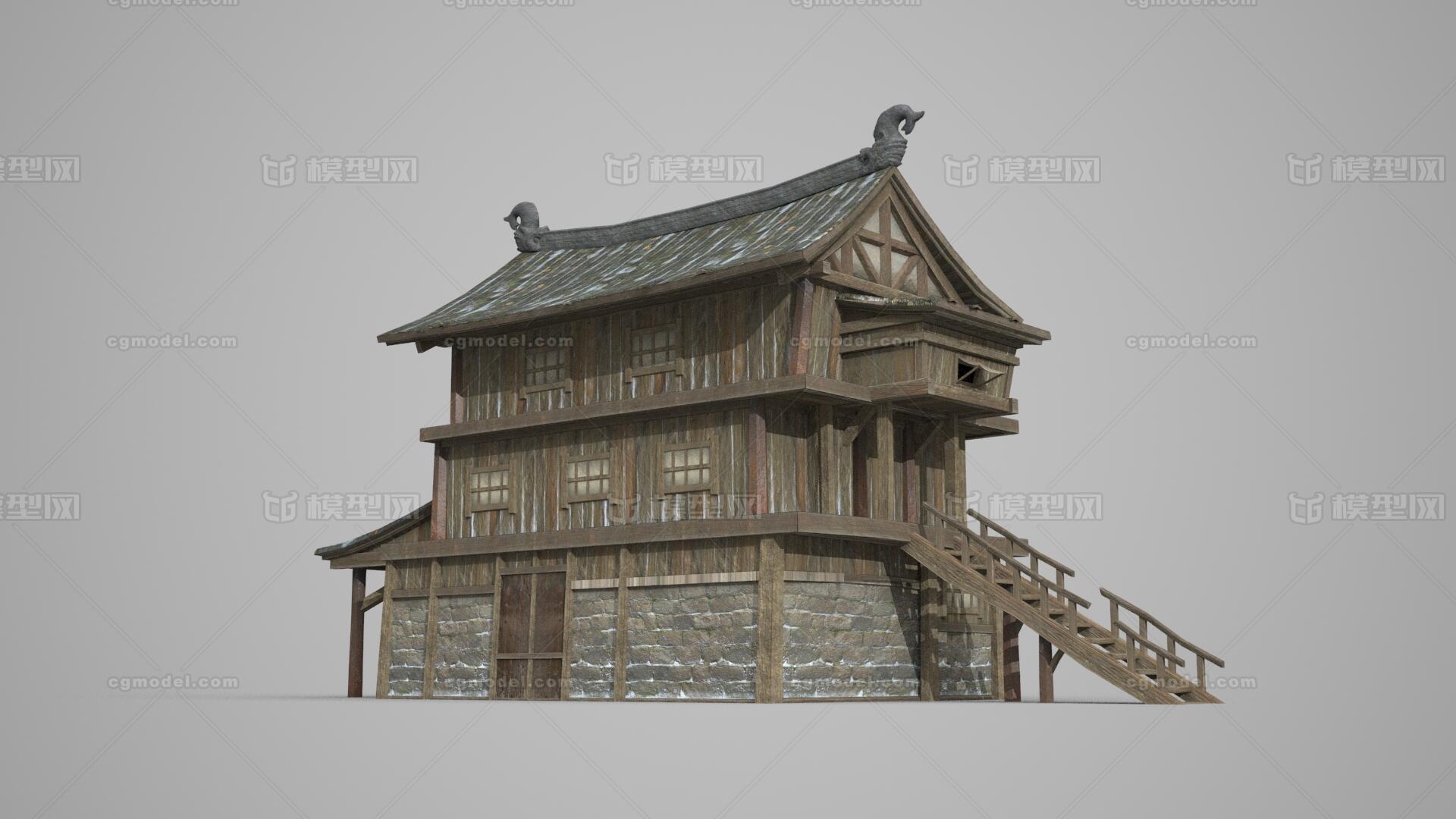 古建筑民居小木屋