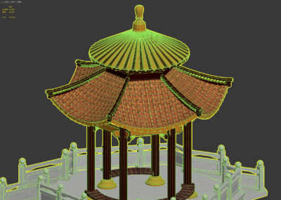 古代亭子 凉亭 皇宫建筑凉亭 虚拟现实次世代游戏模型