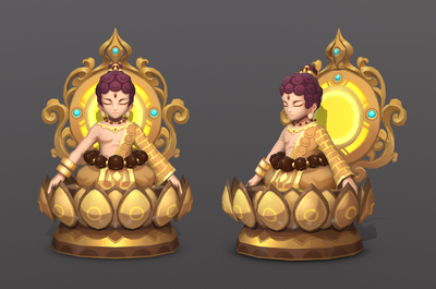 卡通q版如来佛祖如来坐像天神