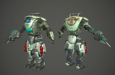 pbr 维修机器人 次世代 动力装甲 mech 简模 科幻 机械装甲
