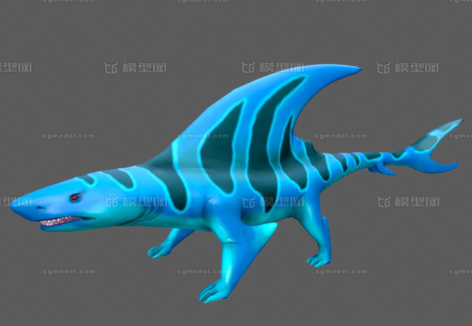 次时代 变异蜥蜴鲨 鲨鱼 蓝色蜥蜴鲨  变异物种