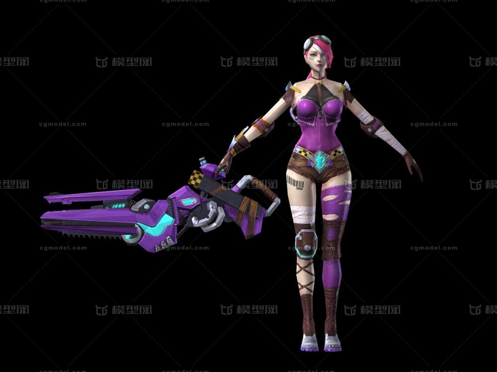 次世代女战士 女枪手 科幻女子 带绑定