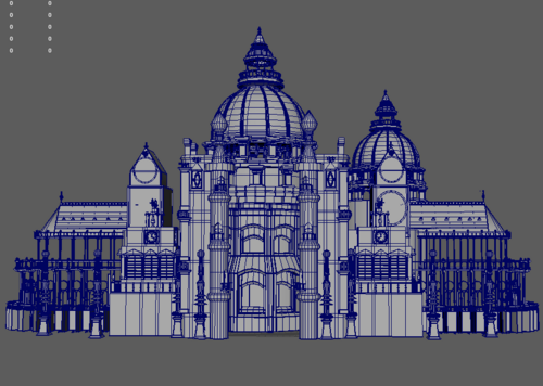 精细梦幻城堡_初见你就笑作品_建筑科幻建筑_cg模型网