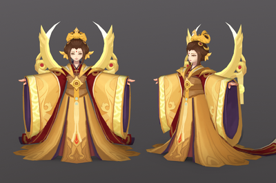 卡通q版王母娘娘 皇后 皇太后 皇室贵族 女皇