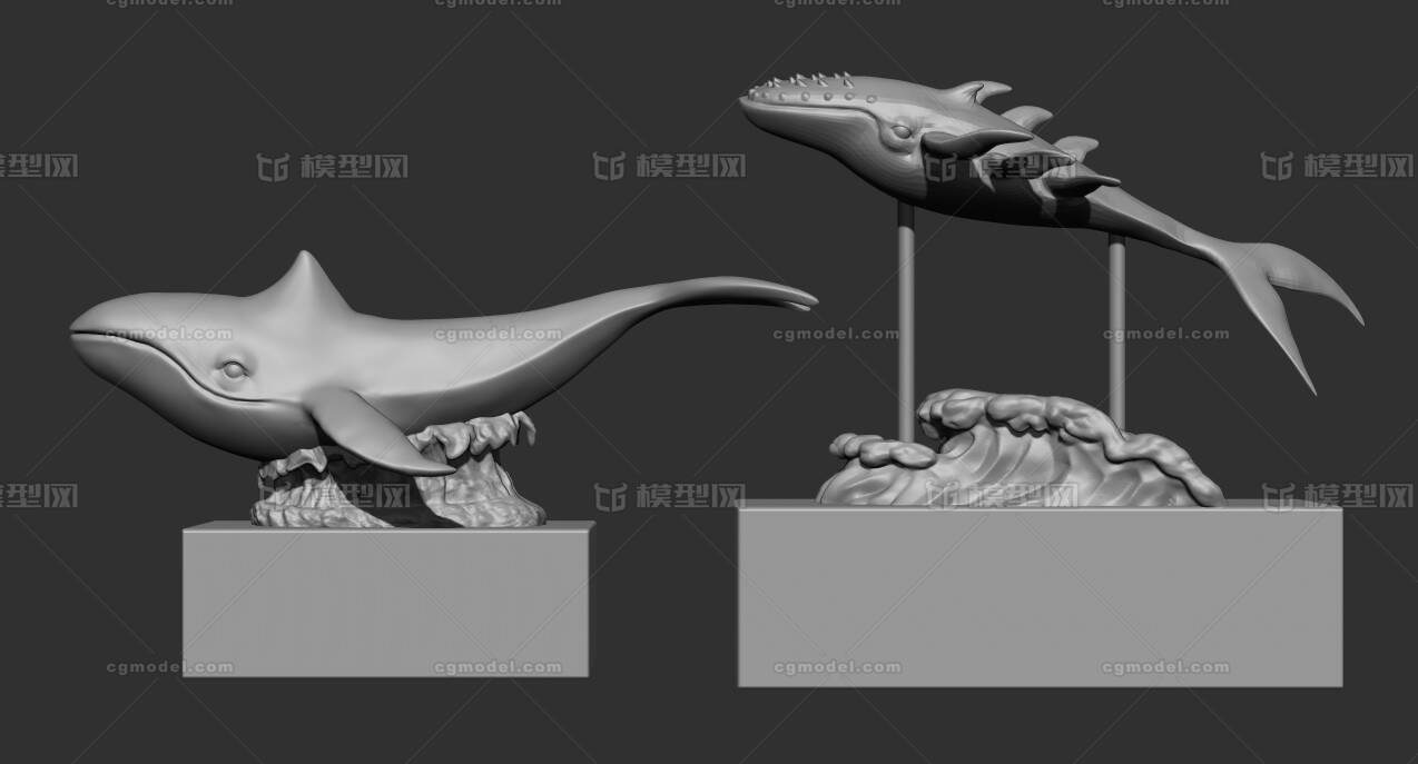 鲲 雕塑 摆件_1549080566作品_动物鱼类_cg模型网