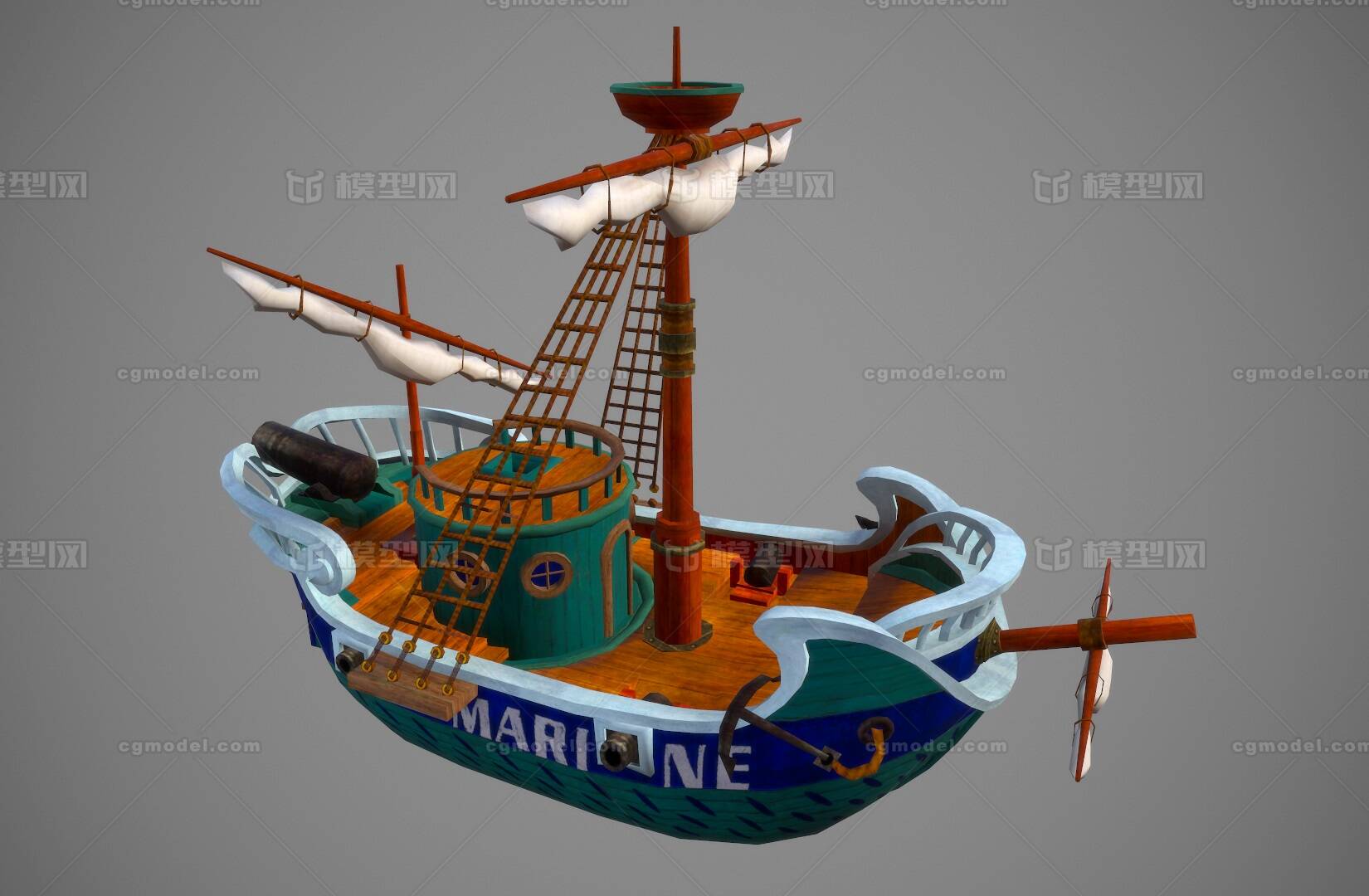 卡通q版 海军军舰 marine s_judyzhang作品_船艇军舰_cg模型网