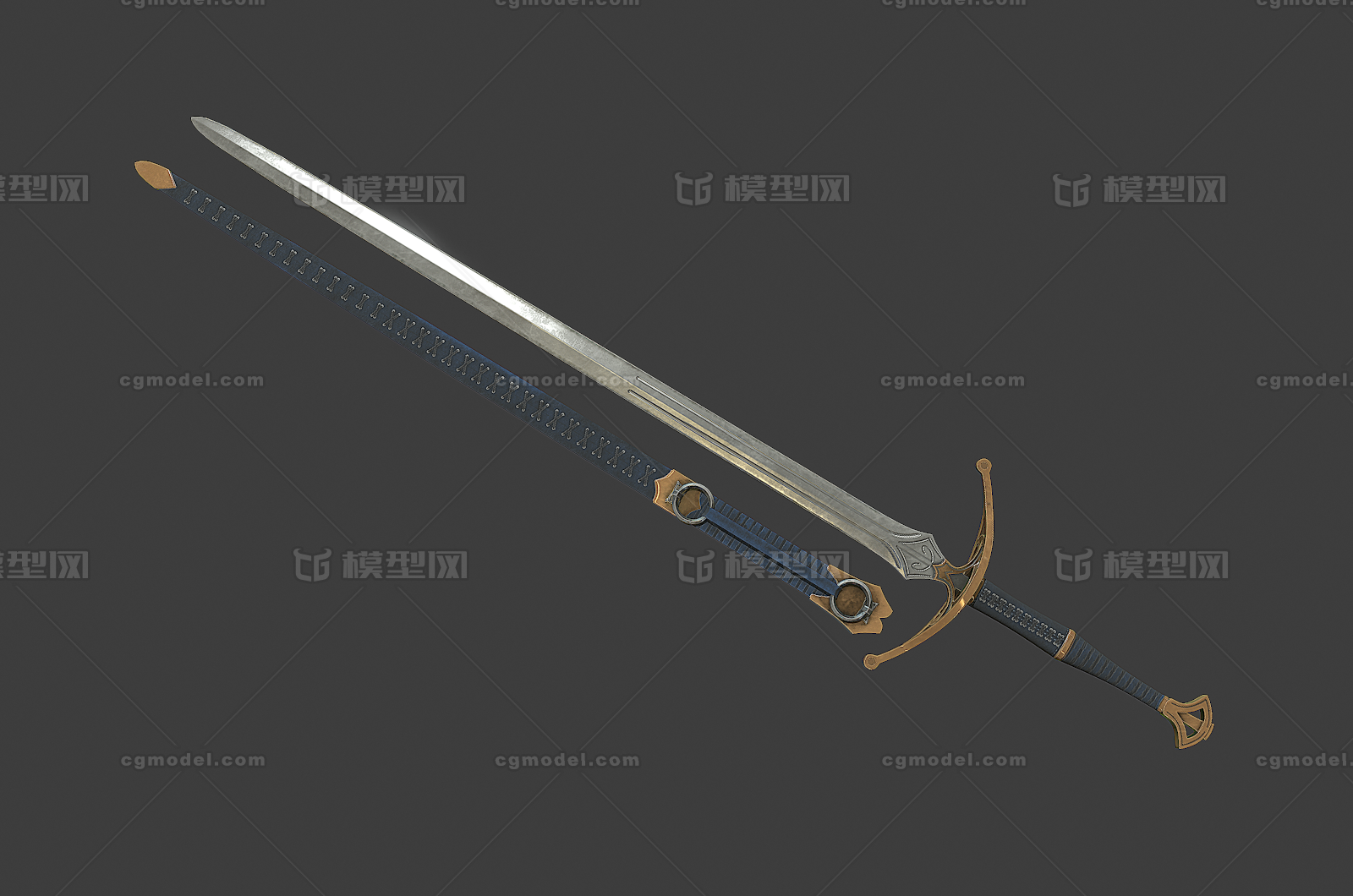 194 pbr次世代 长剑 击剑 佩剑 剑士 剑客 大剑 宝剑 刀剑 西洋剑