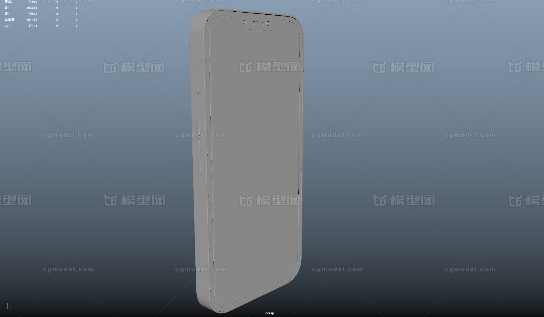 maya制作的超精密iphone12模型