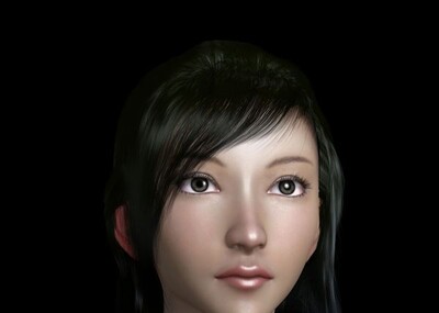 3sshave美女人头渲染