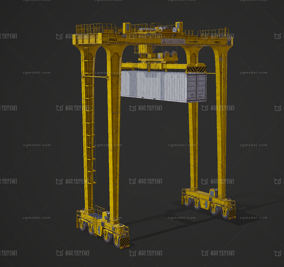 龙门吊 港口 车间 _joker2020作品_机械/器械工业设备_cg模型网