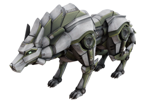pbr-机械 狼 机甲 机器 动物 狼人