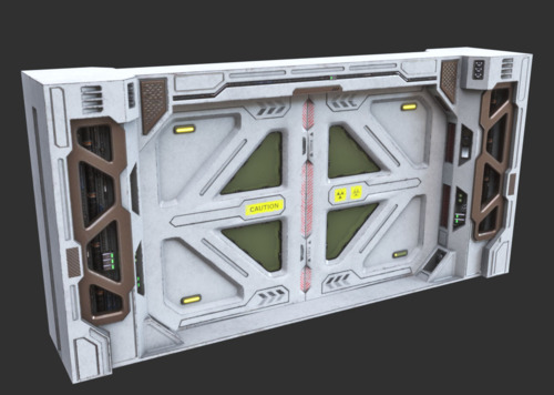 pbr次世代 科幻门 舱门 飞船闸门 scifi自动门 月台幕门 屏蔽门 安全