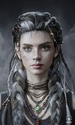 编发少女
