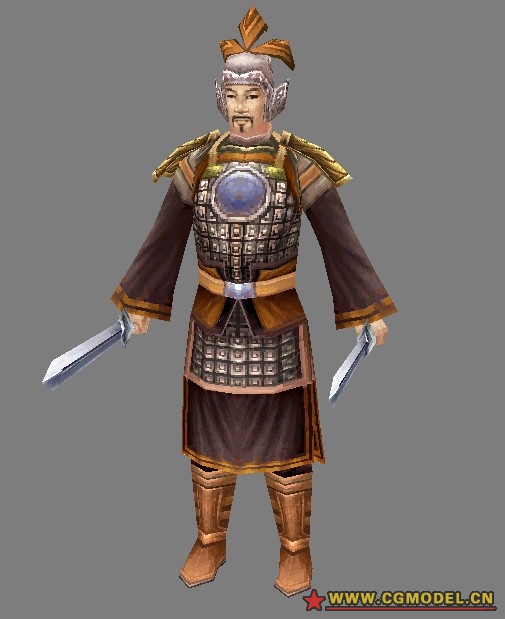 精英西夏黑黄纹衣武士