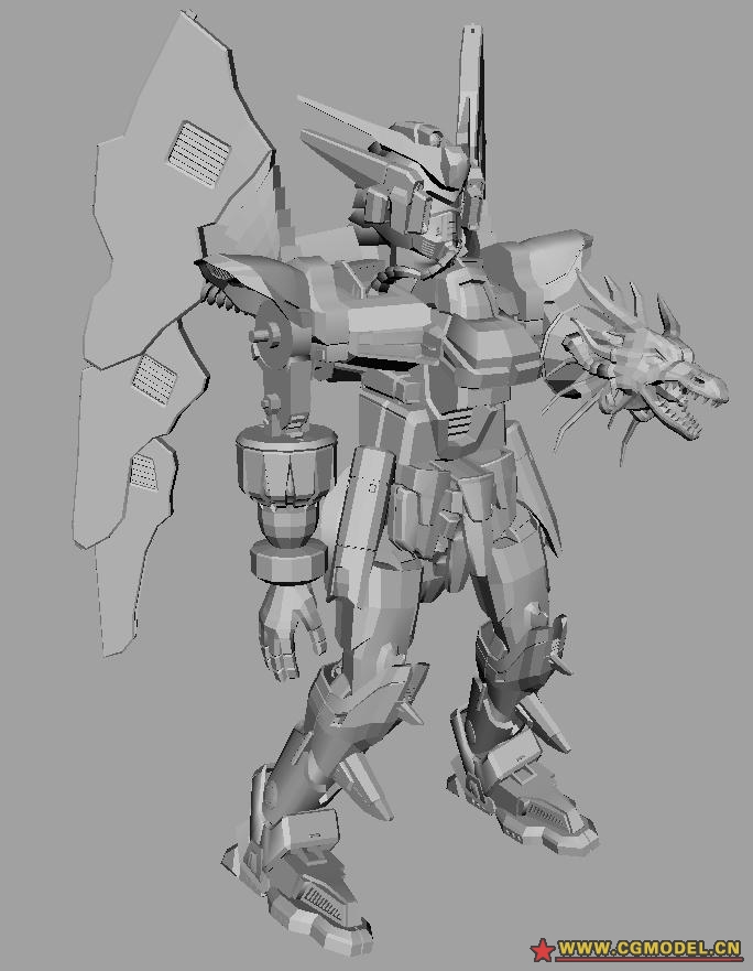 龙高达 -机器人/机甲-人物-清风045-cg模型网