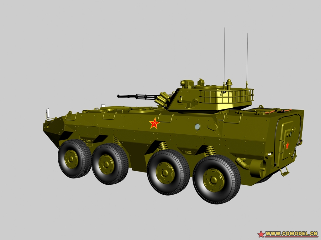 我军国产zbl09式新型8x8轮式装甲步兵战车模型 - 角色/人物/生物