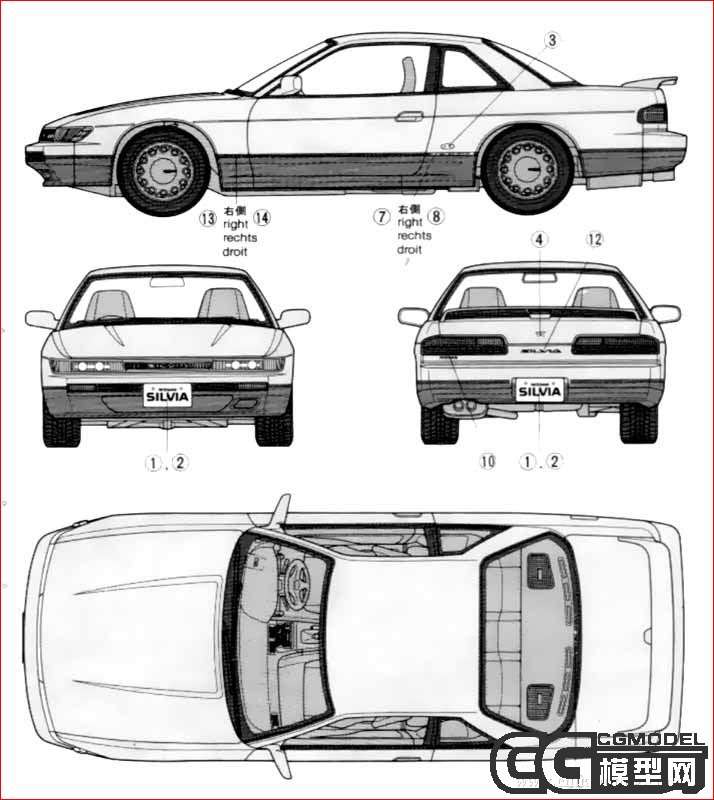 汽车的三视图_书籍/资料_cg模型网