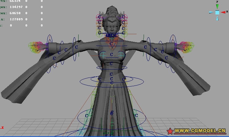 古代美女模型-女人模型库-Maya(.ma/.mb)模型下载-cg模型网