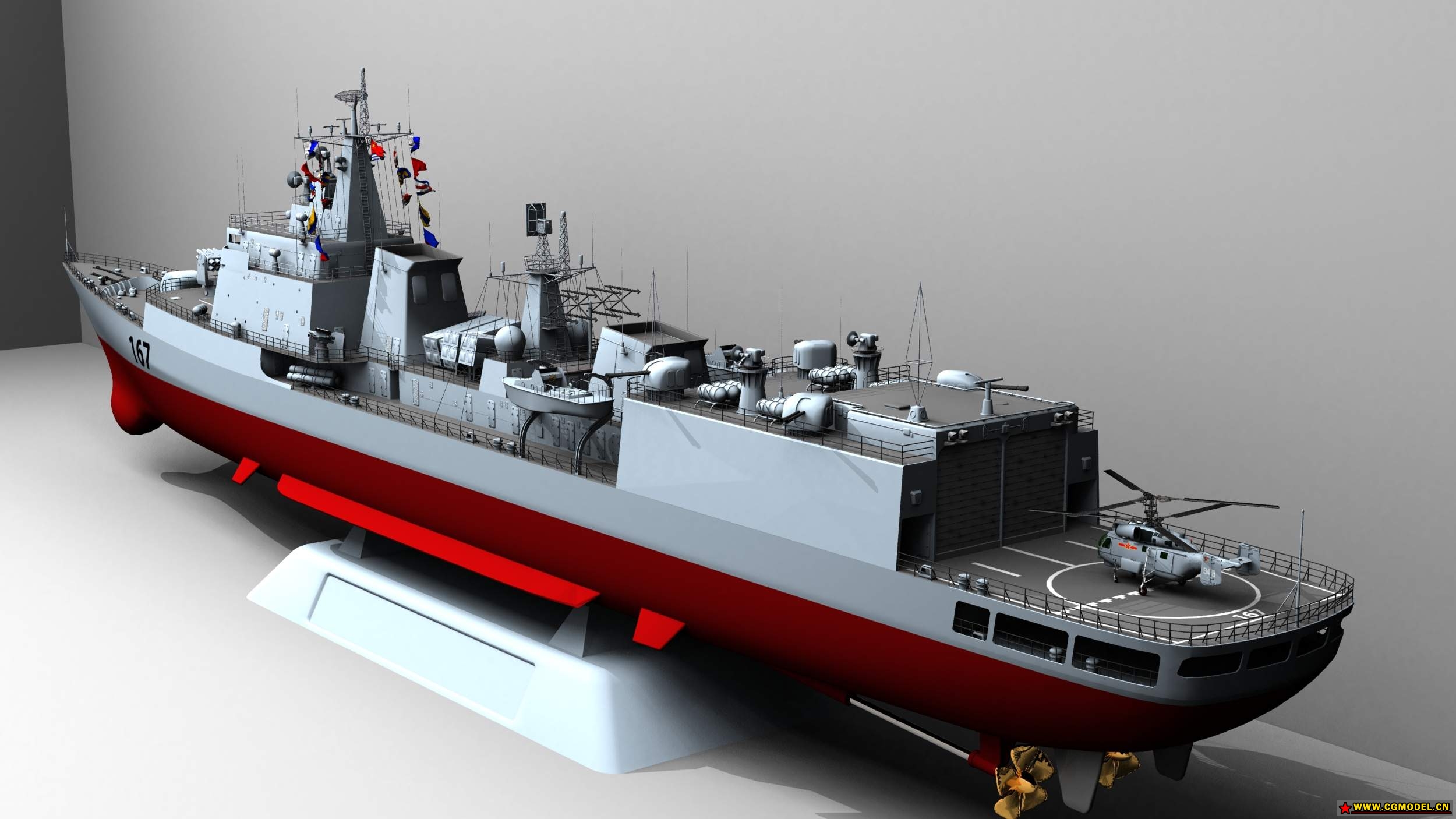 167 深圳号导弹驱逐舰_mikezj1971作品_角色/人物/生物_cg模型网