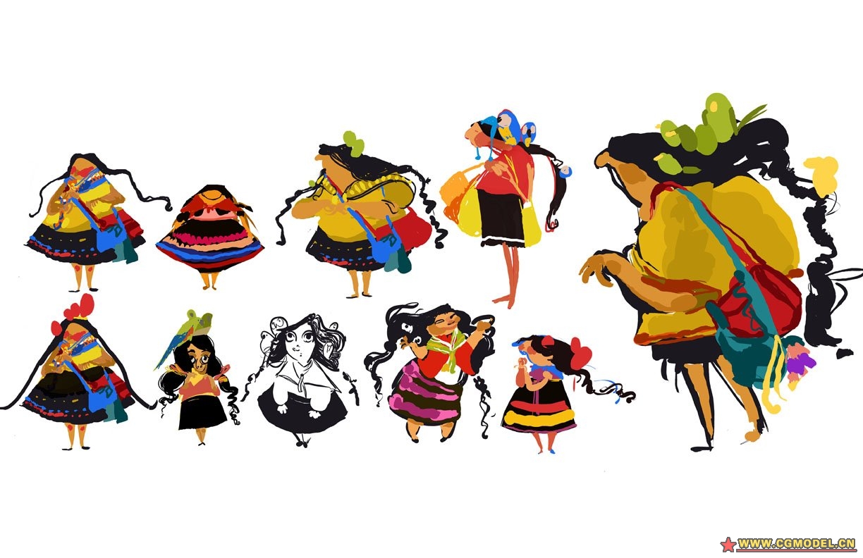 发贴 动画角色设计_fengsanle作品_角色/人物/生物_cg模型网