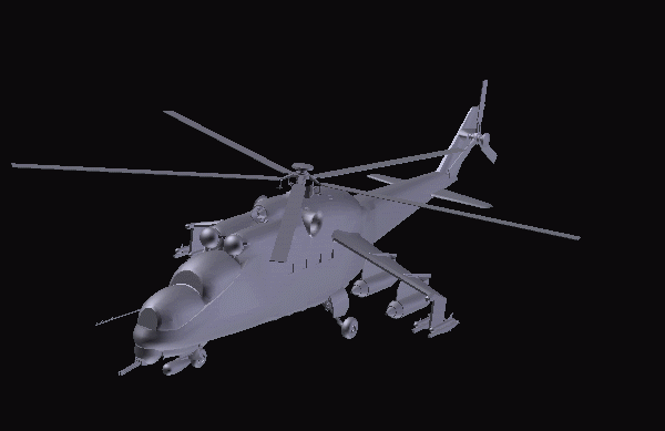 24"雌鹿"武装直升机,3ds_飞雪连天作品_武器冷兵器武器冷兵器_cg模型