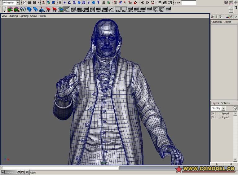 maya模型布线参考图片