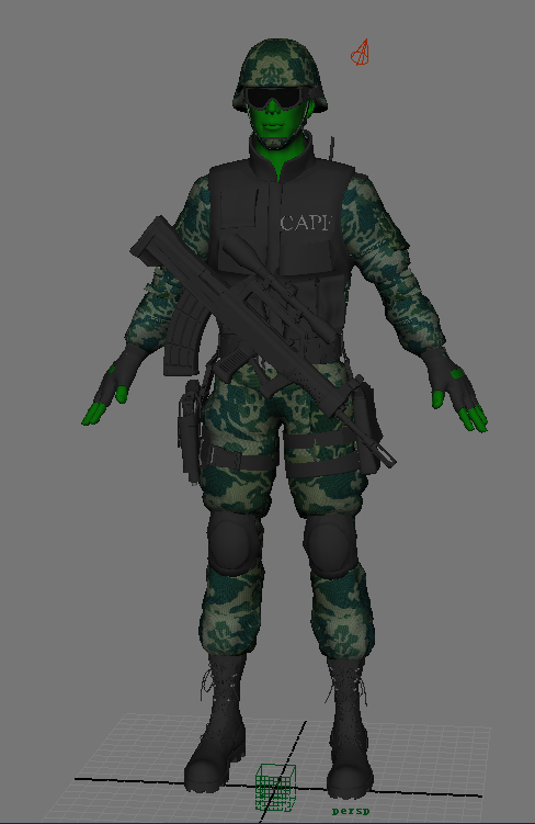 中国军人_maocapf作品_角色/人物/生物_cg模型网