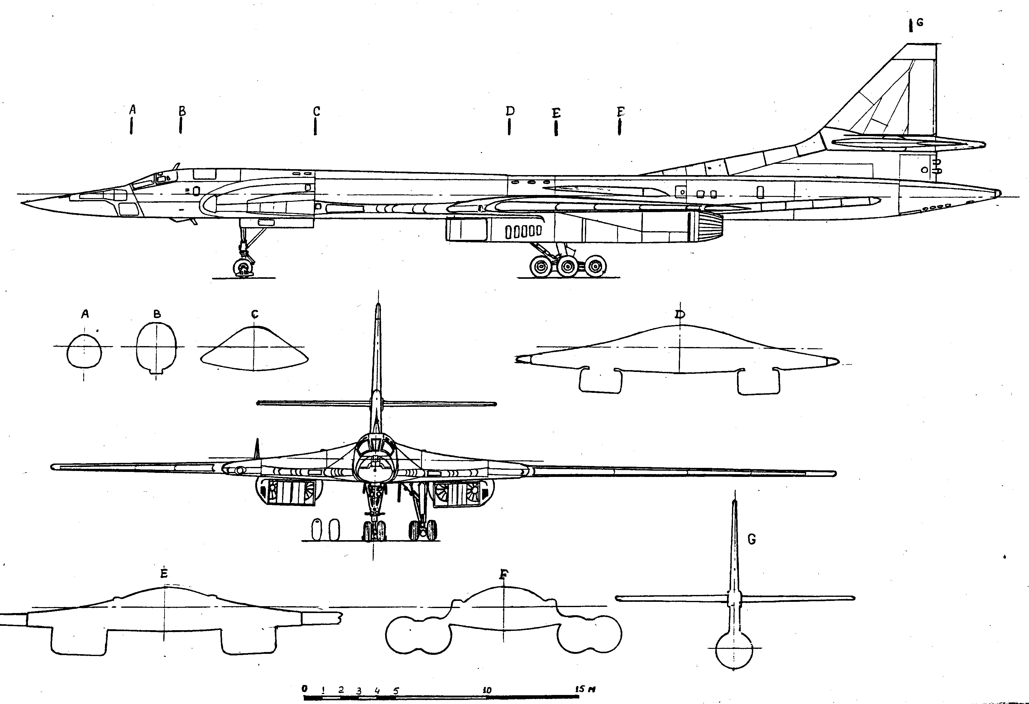 图160战略轰炸机三视图图片