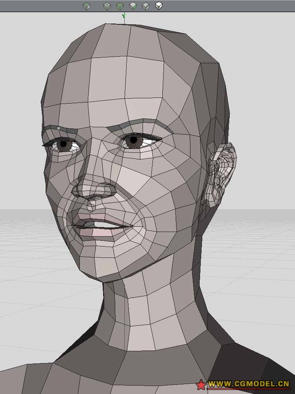 布线图_wanglvmeng作品_角色/人物/生物_cg模型网