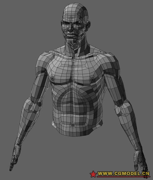 布线图_wanglvmeng作品_角色/人物/生物_cg模型网