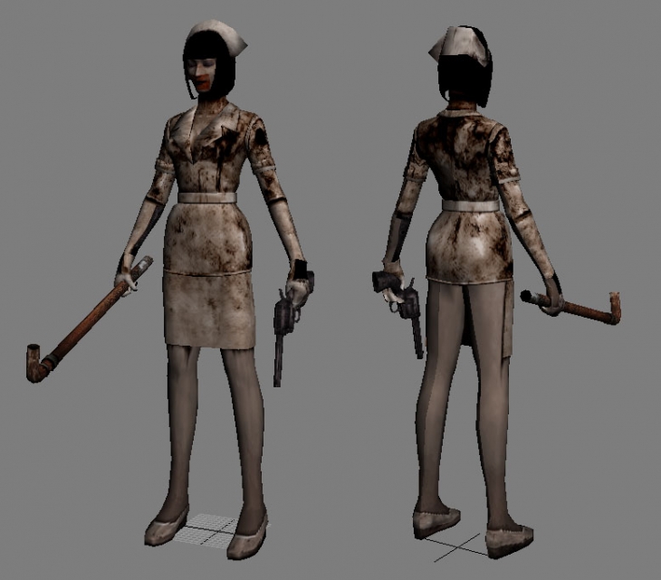 全球首发:寂静岭3-恶魔护士(爆性感)贴图超好带2种武器