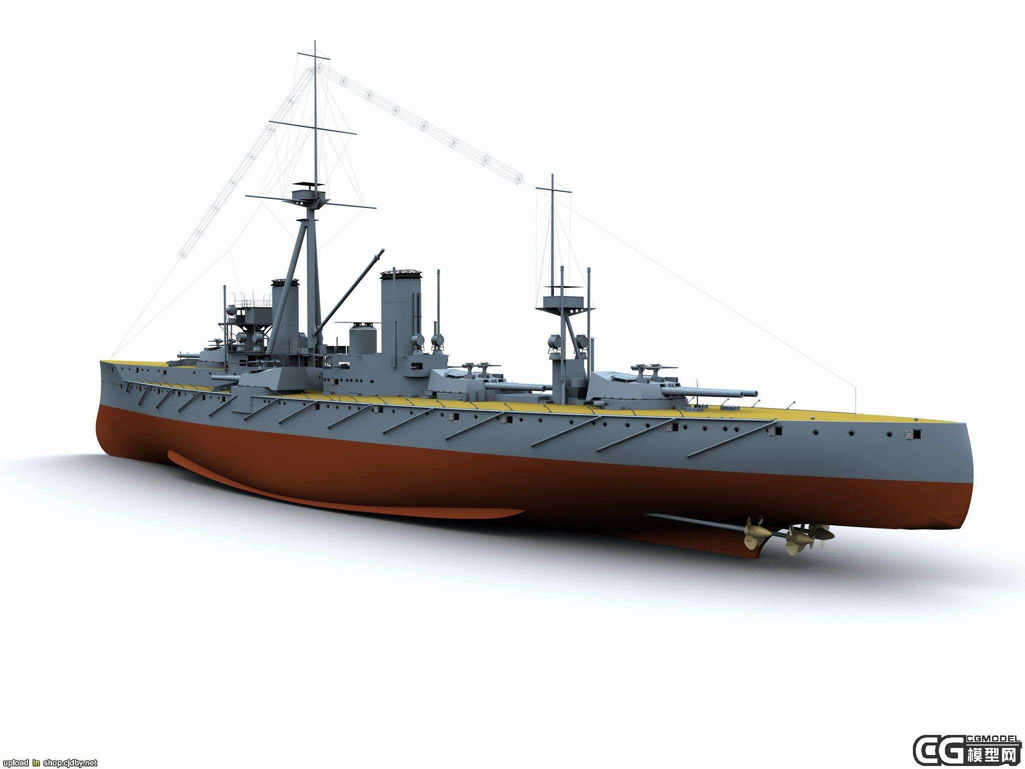 大和船细节图更新_董玉方作品_角色/人物/生物_cg模型网