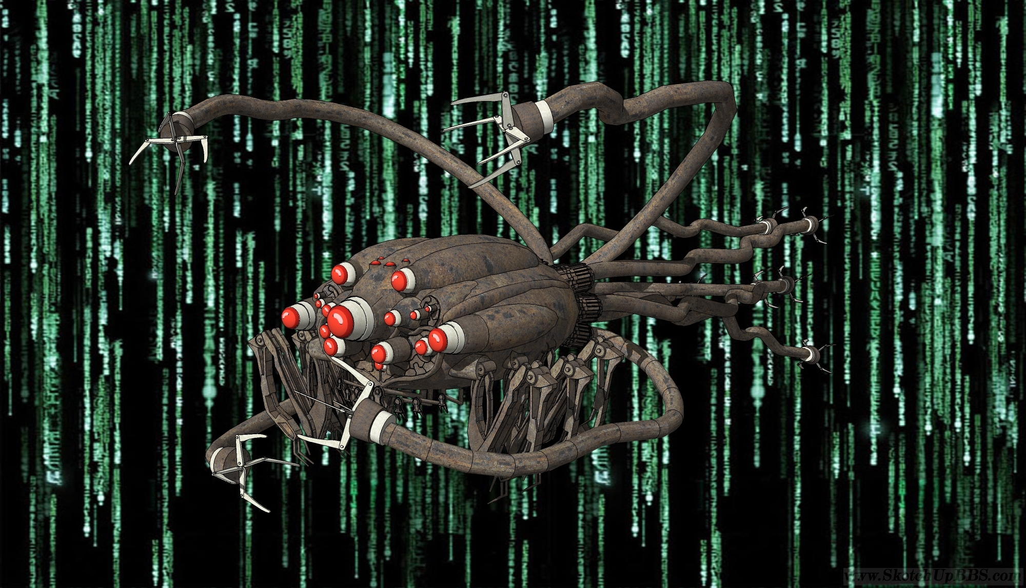 小直作品-黑客帝国 机械章鱼(转自ske_sunlu4039作品_角色/人物/生物