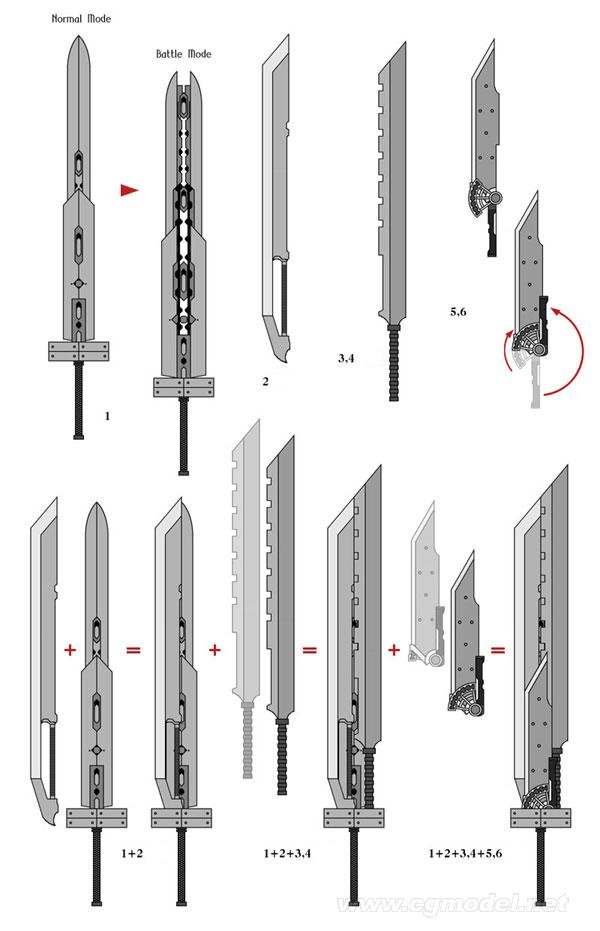 ff7ac克劳德的酷刀分解