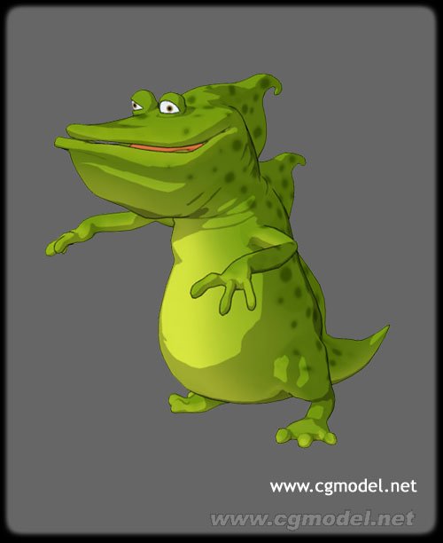 绿绿的卡通怪物青蛙