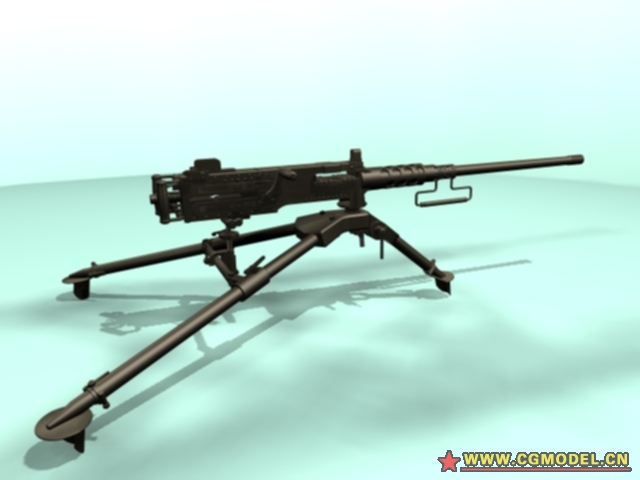 美国勃朗宁m2hb重机枪带三角架(高级货)max格式