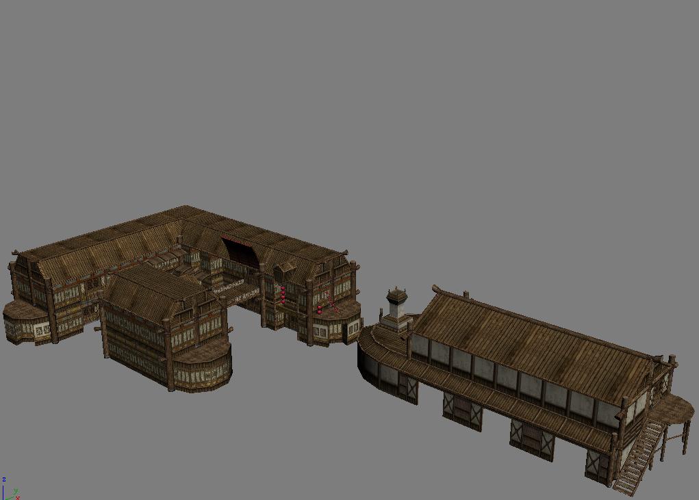 客栈 游戏场景模型模型-古代场景模型库-3ds Max(.max)模型下载-cg模型网