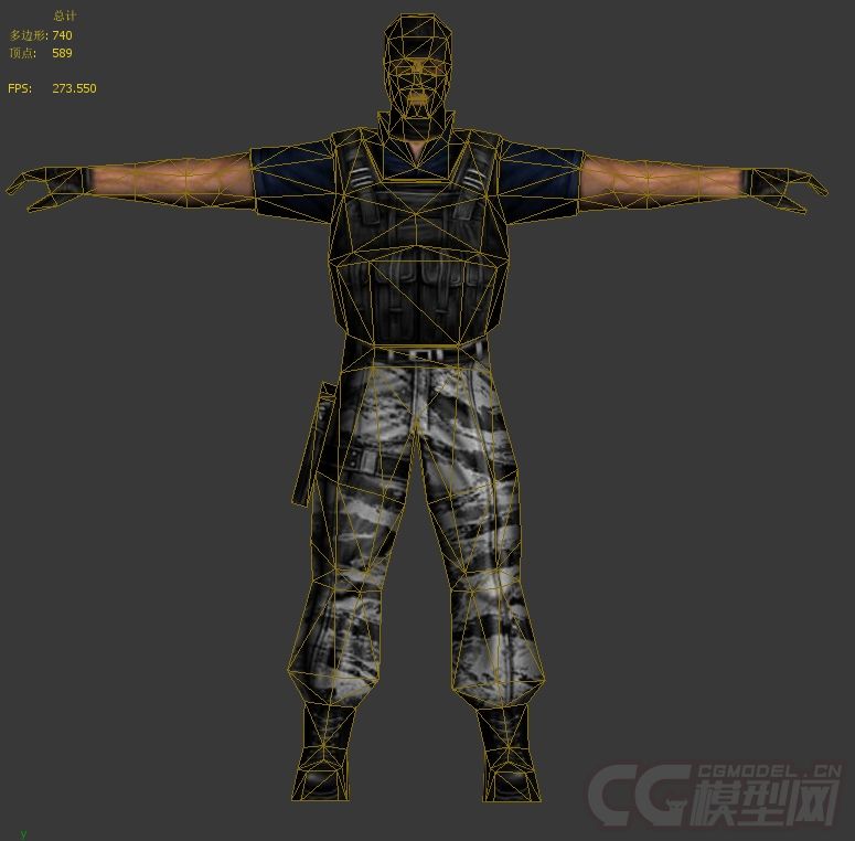 CS中的匪徒两个(眼镜匪 和带面具的那家伙)模型-男人模型库-3ds Max(.max)模型下载-cg模型网